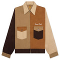 Zip Up Work Jacket Brown