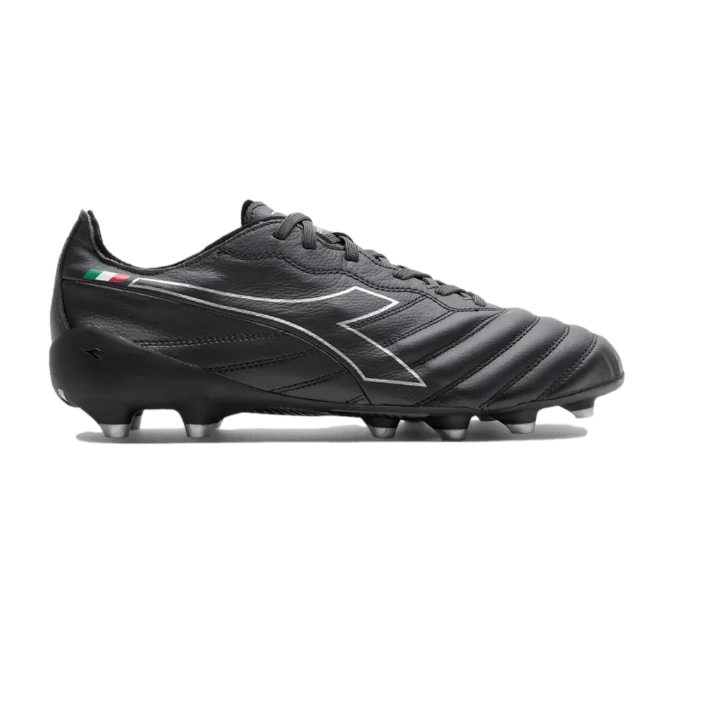Diadora Mens Brasil Elite Tech ITA LPX FG Firm Ground Soccer Cleats Black