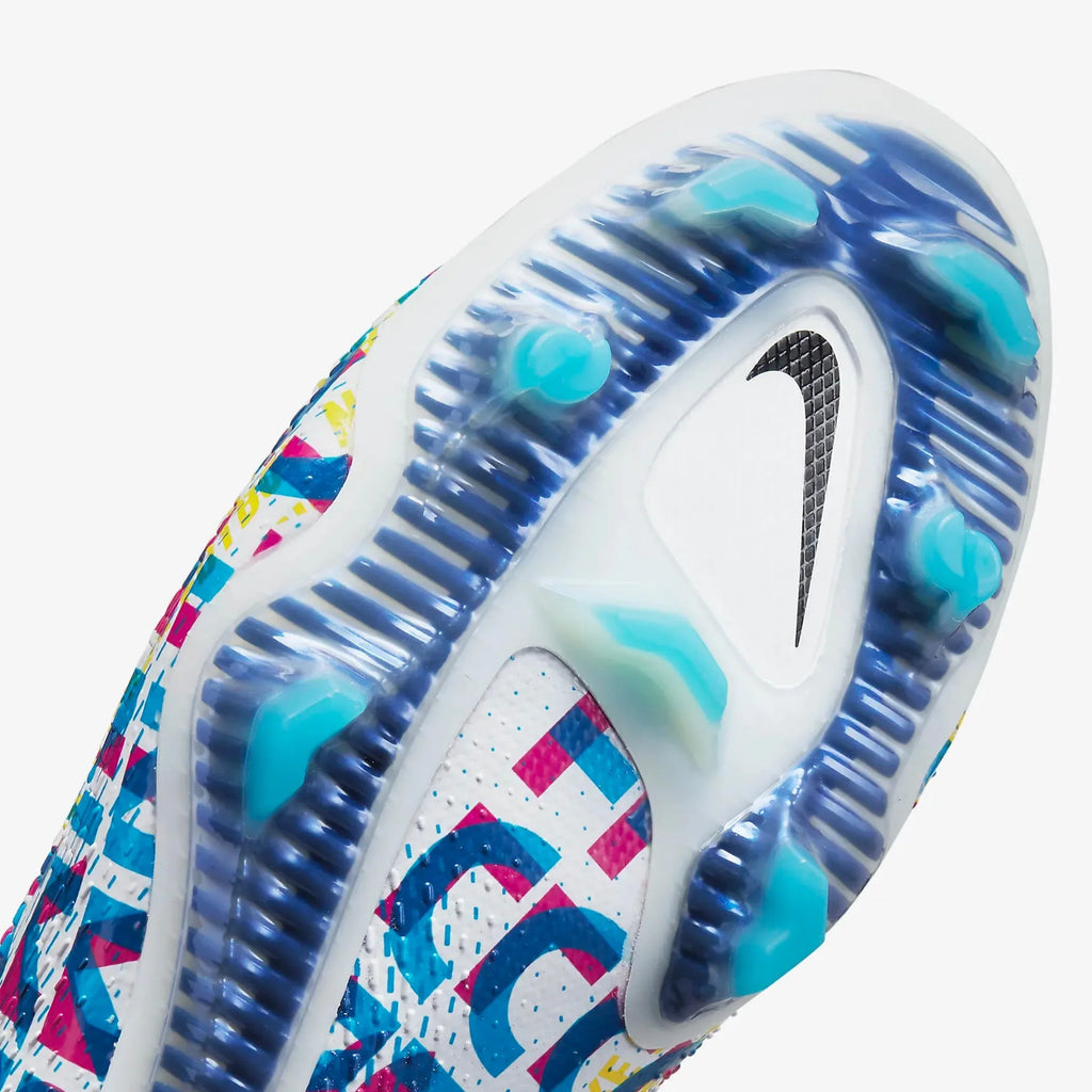 Nike Phantom GT Elite 3D FG Firm Ground Soccer Cleats Chlorine Blue Opti Yellow White Pink Blast