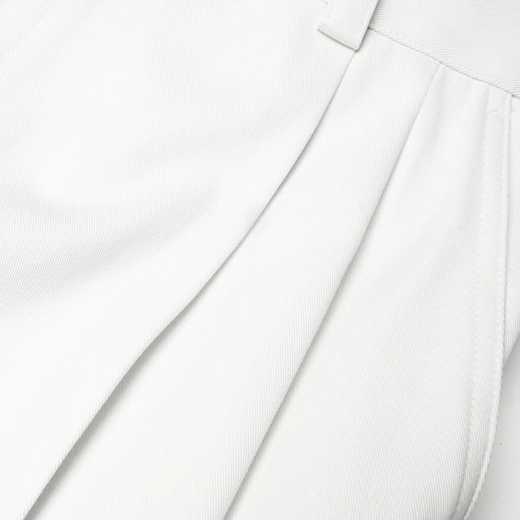 Double Pleat Trousers Ivory