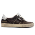 Womens Soul Star Suede Sneaker Dark Brown Milk