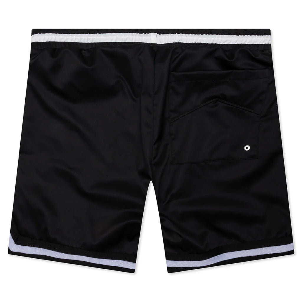 Rhude Logo Basketball Swim Shorts Black White