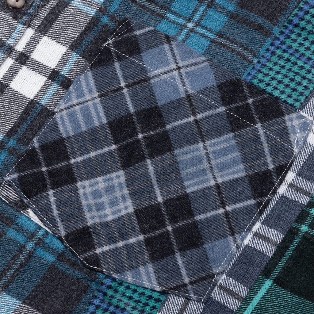 7 Cuts Wide Flannel Shirt Assorted