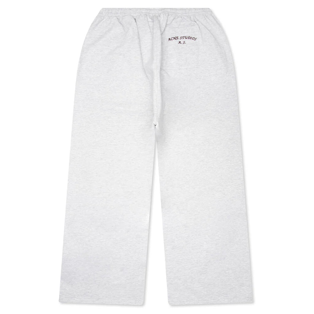 Fleece Logo Sweatpants Pale Grey Melange