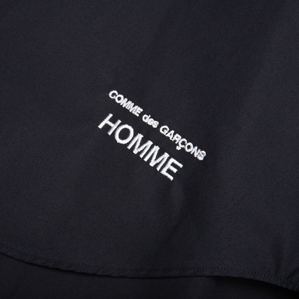 Curved Hem Short Sleeve Shirt Black