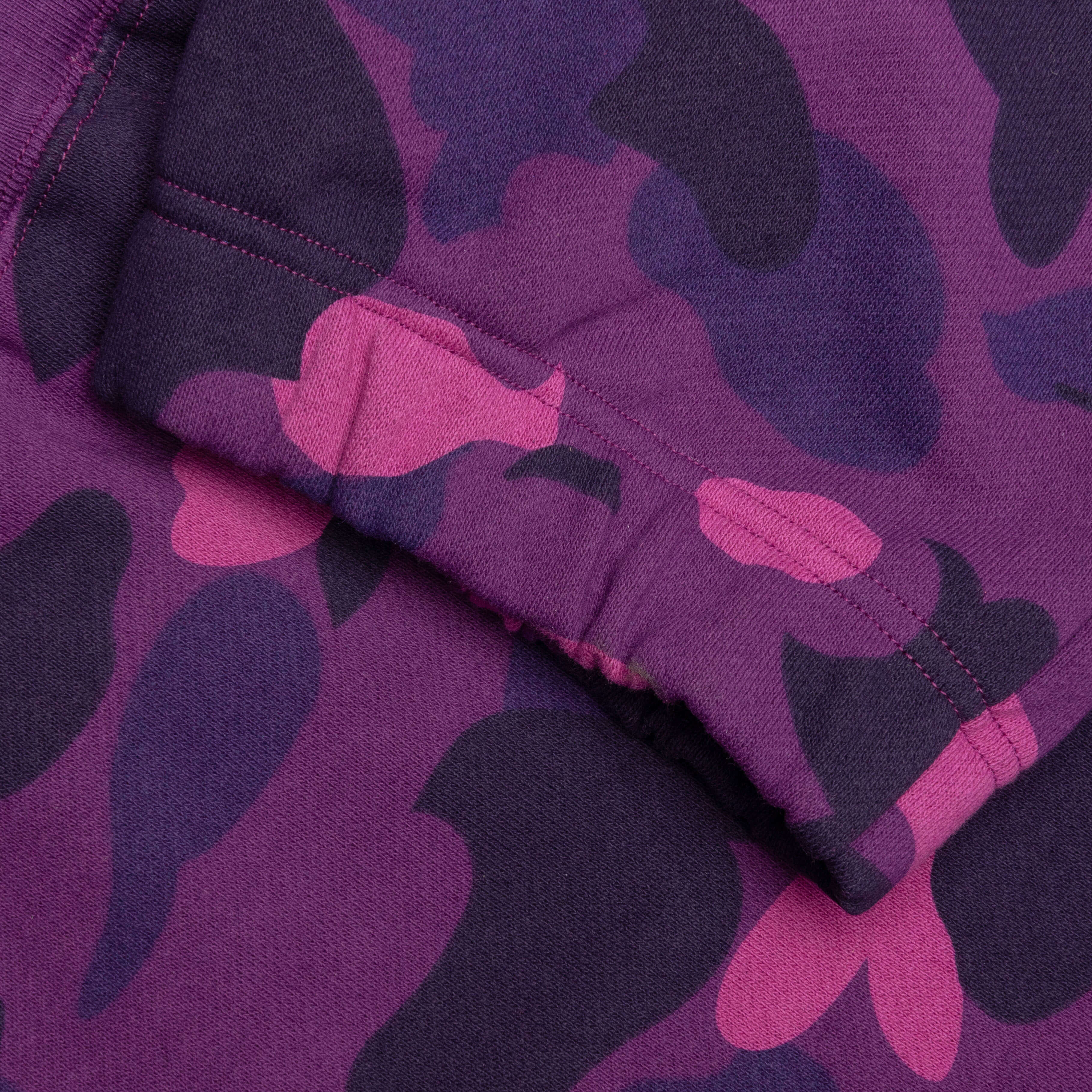 Color Camo Wide Fit Sweat Pants Purple