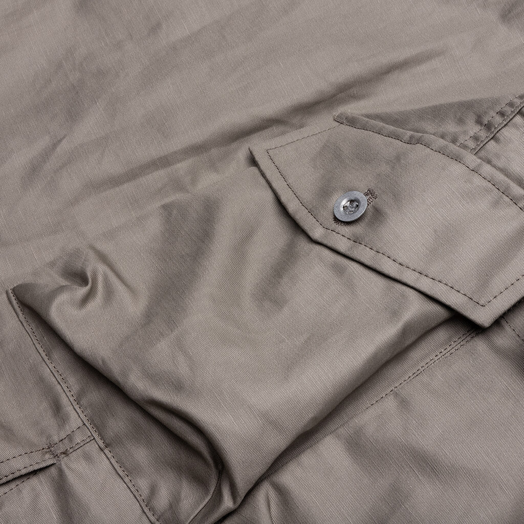 Multi Pocket Chore Jacket Grey Beige