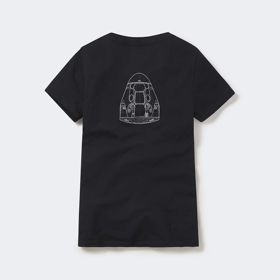 Womens Crew Dragon Schematic T Shirt