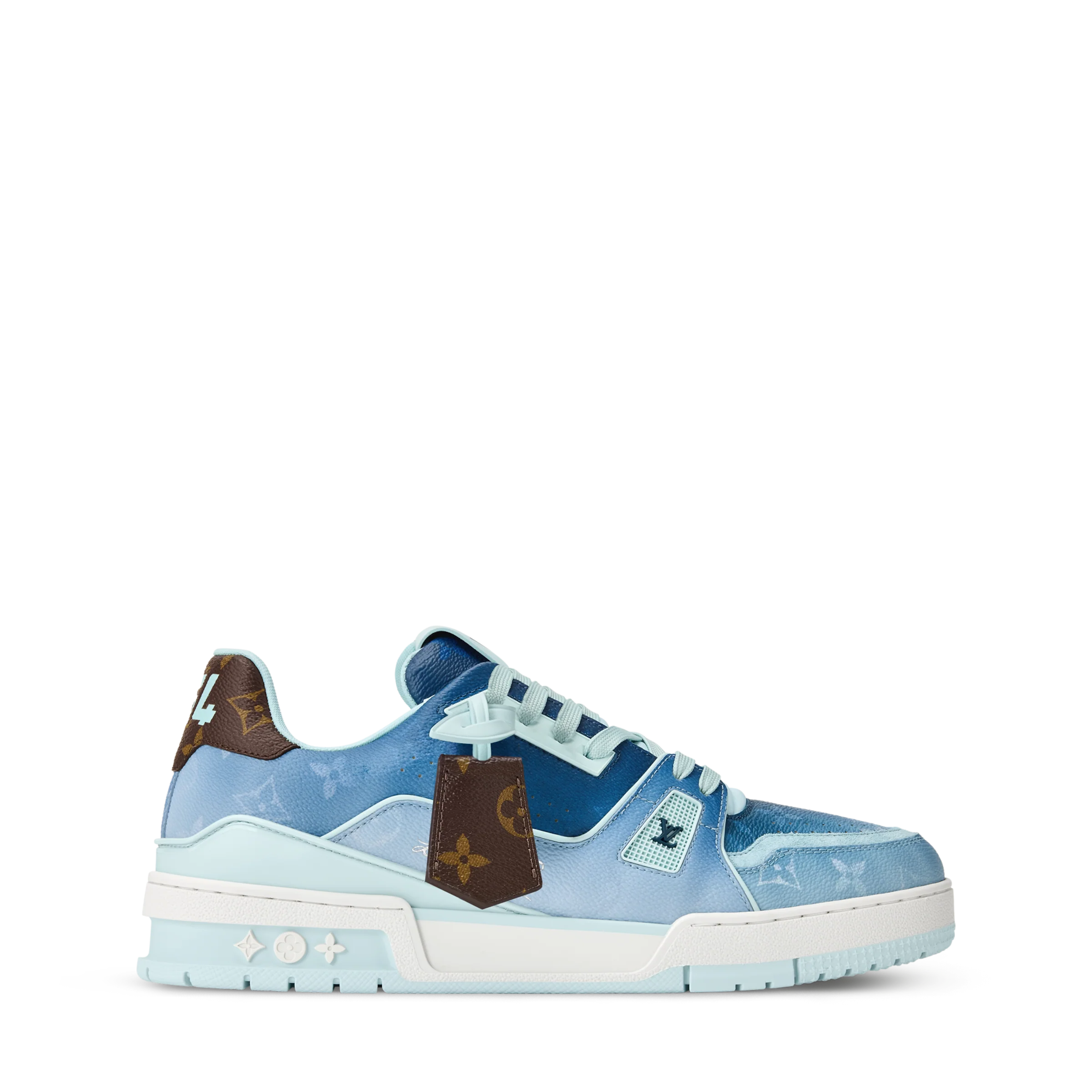 LV Trainer Sneaker Monogram printed canvas Blue