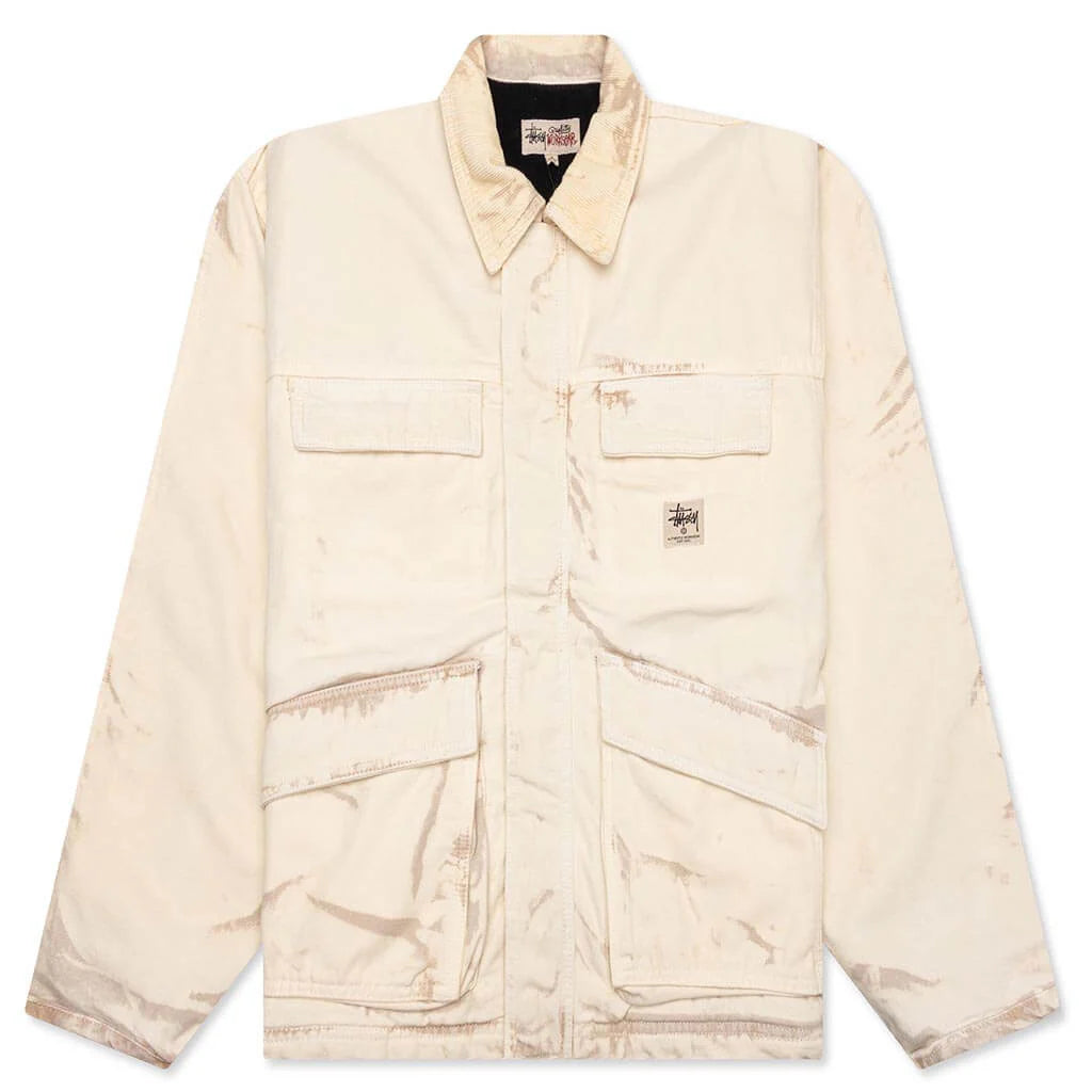 Distressed Canvas Shop Jacket Khaki