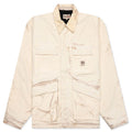 Distressed Canvas Shop Jacket Khaki