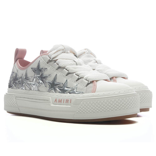 Womens Metallic Stars Court Low Pink