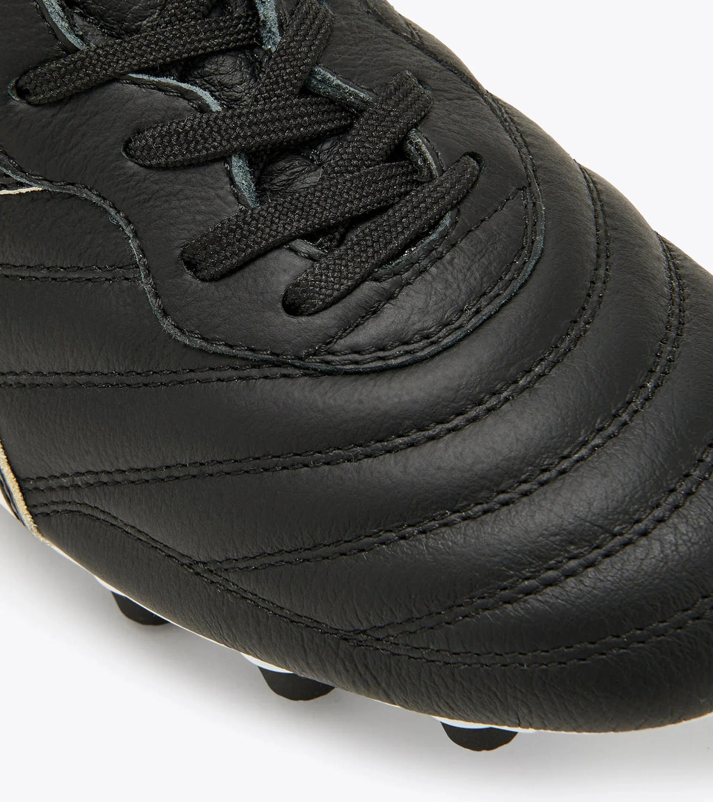 Diadora Brasil Made in Italy OG LTMDPU FG Firm Ground Soccer Cleats Black White