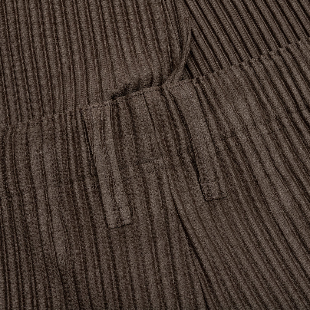 Tailored Pleats Pants Dark Khaki