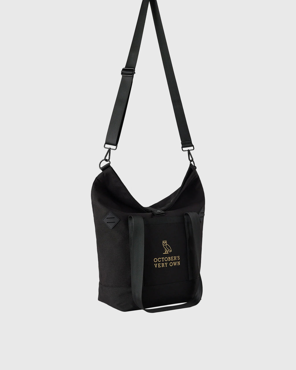 Roll Top Tote Bag Black