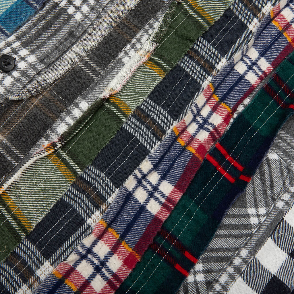 Ribbon Wide Flannel Shirt Assorted