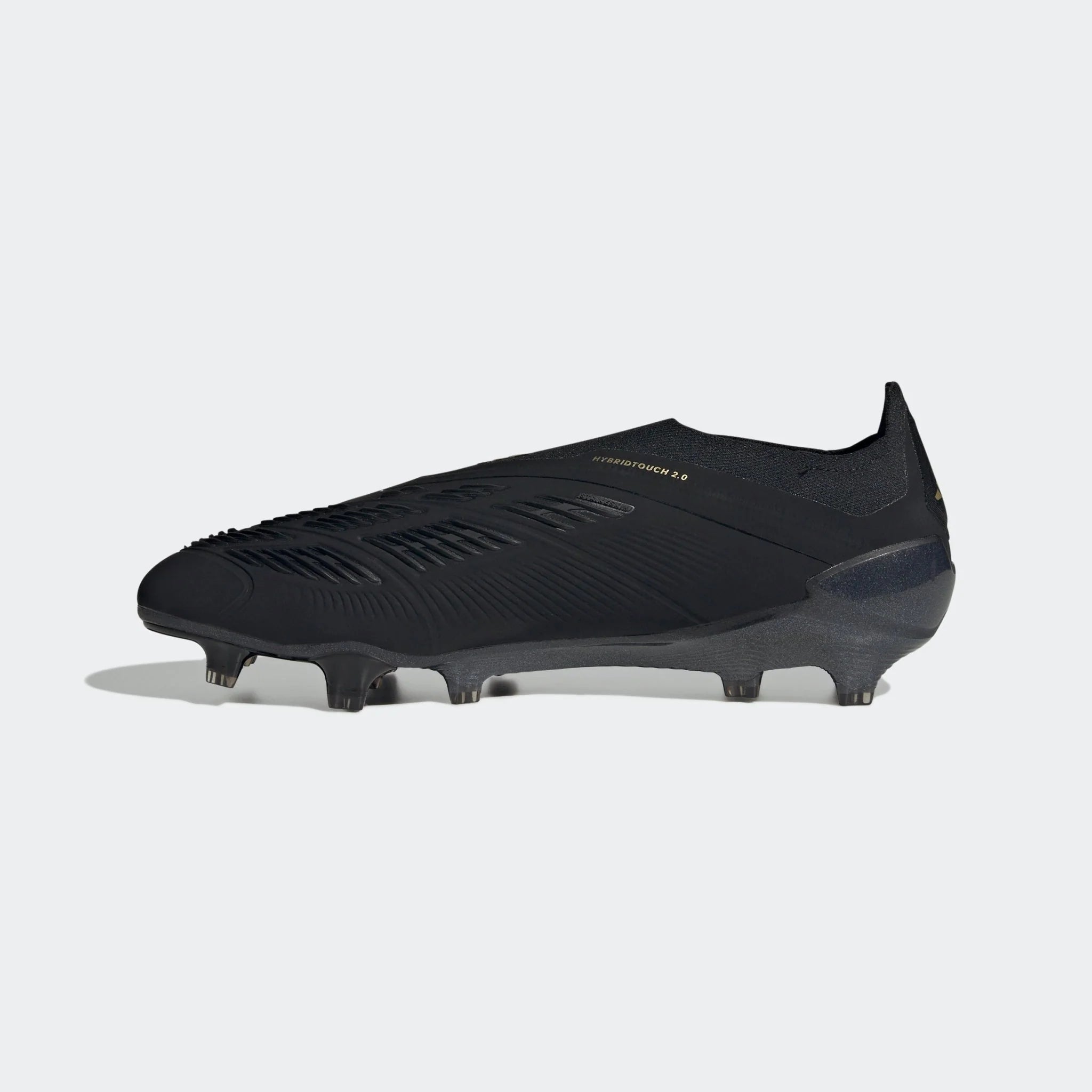 adidas Predator Elite Laceless FG Laceless Firm Ground Soccer Cleats Black Carbon Gold Metallic