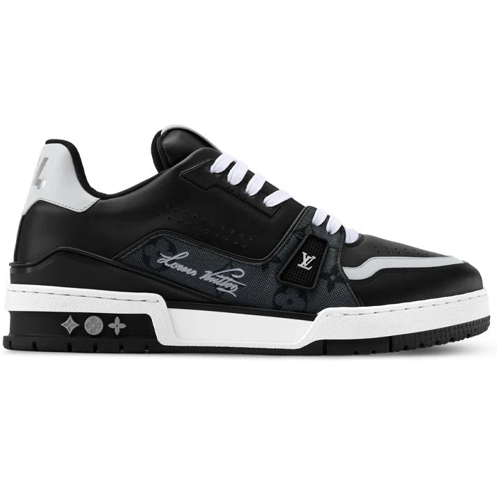 Louis Vuitton LV Trainer Black Monogram Leather Sneaker