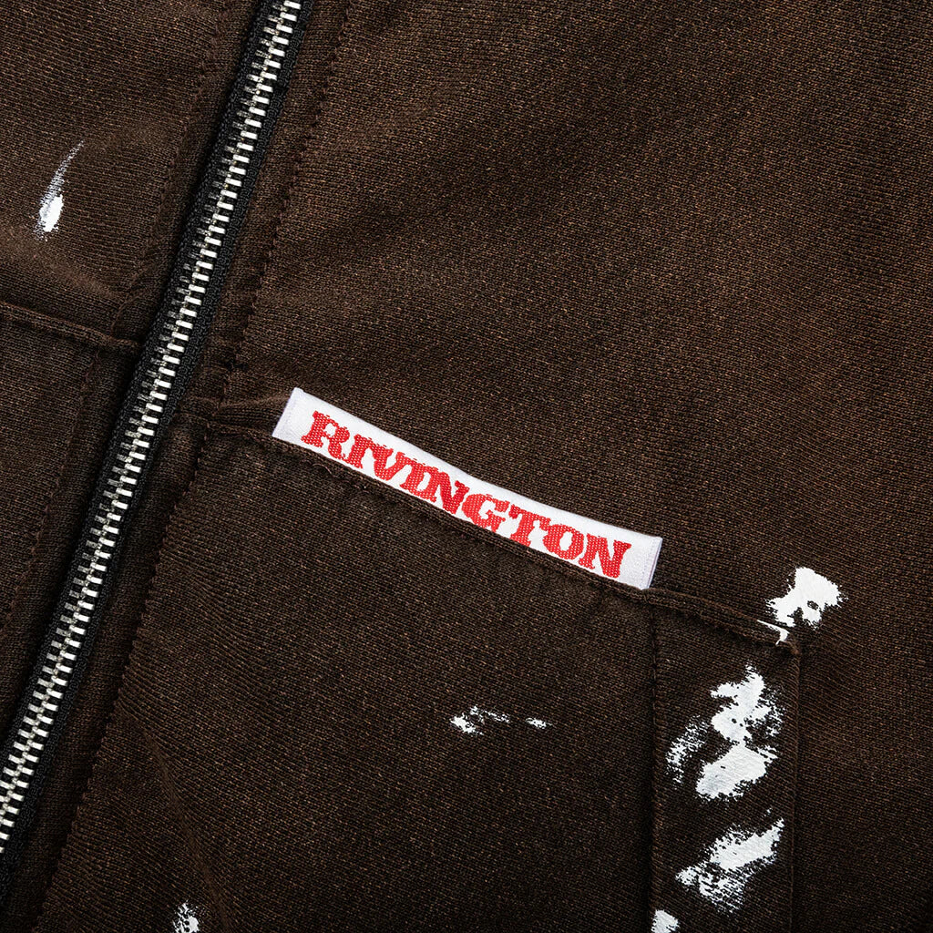 Rose Zip Hoodie Welder Brown