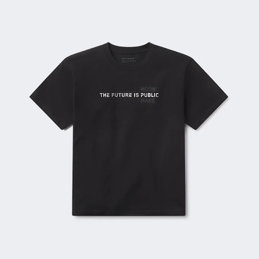 SPACEX WOMENS THE FUTURE IS PUBLIC T SHIRT