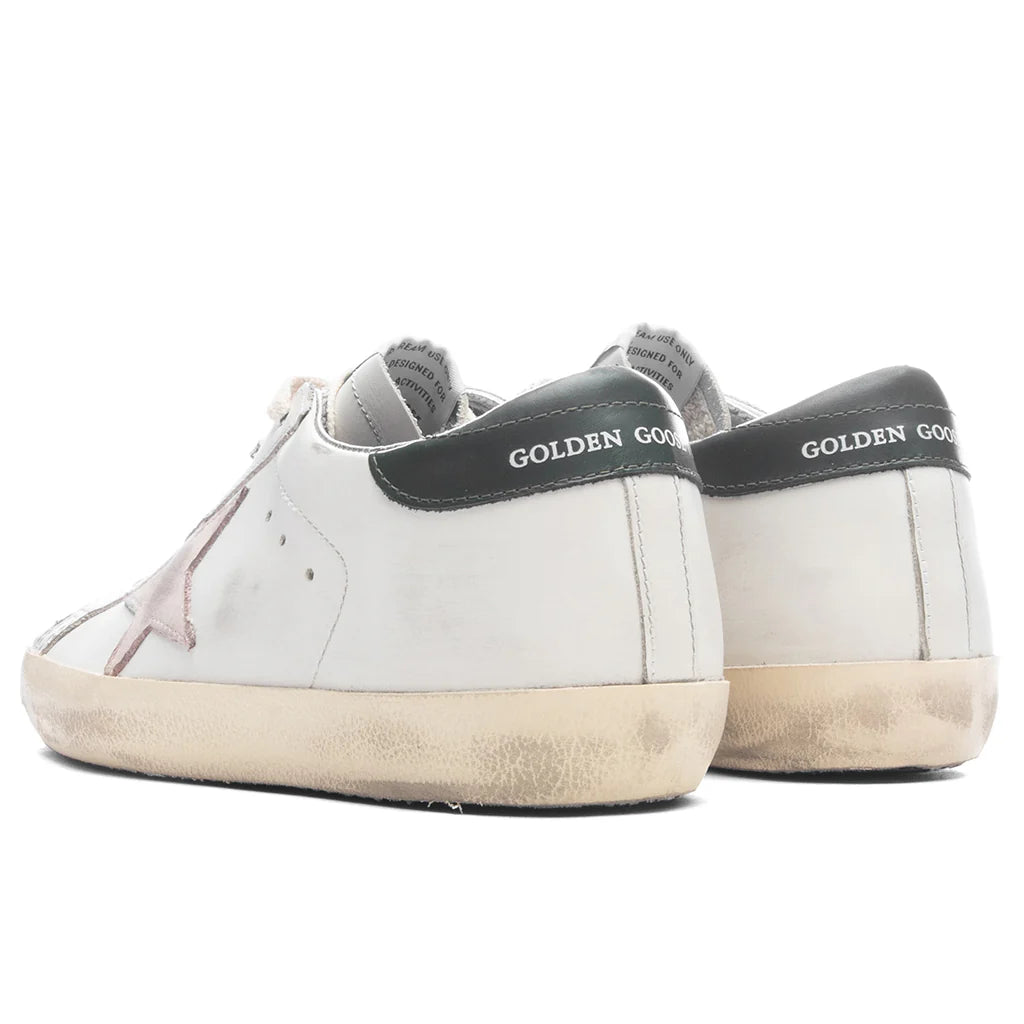 Womens Super Star White Light Pink Dark Green
