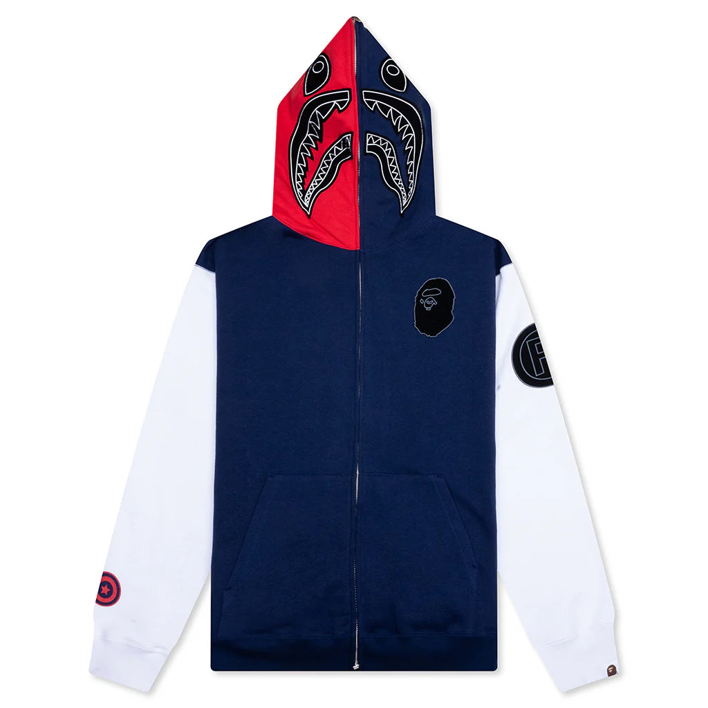 Shark Full Zip Hoodie UK Navy