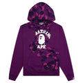 Color Camo College Cutting Relaxed Fit Hoodie Purple