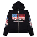 VLONE Flag Zip Up Hoodie Black