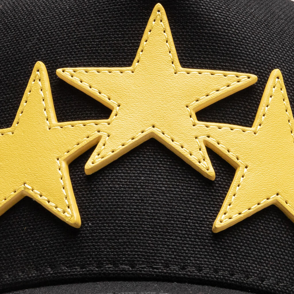 3 Star Canvas Hat Black Champagne