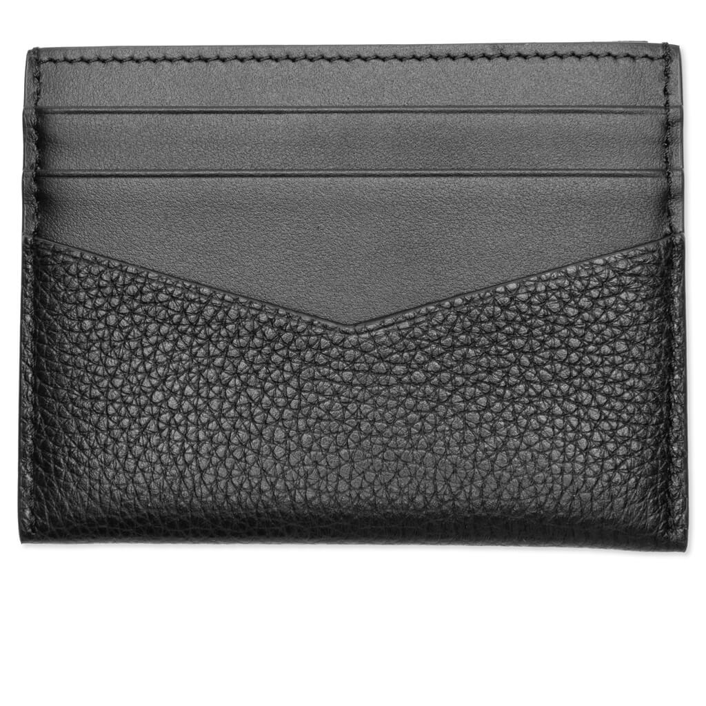 Leather Card Holder 2x3cc Black