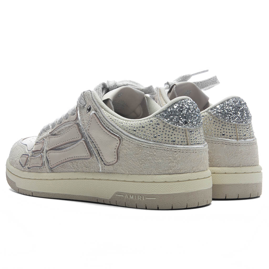 Womens Glitter Skel Top Low Alabaster
