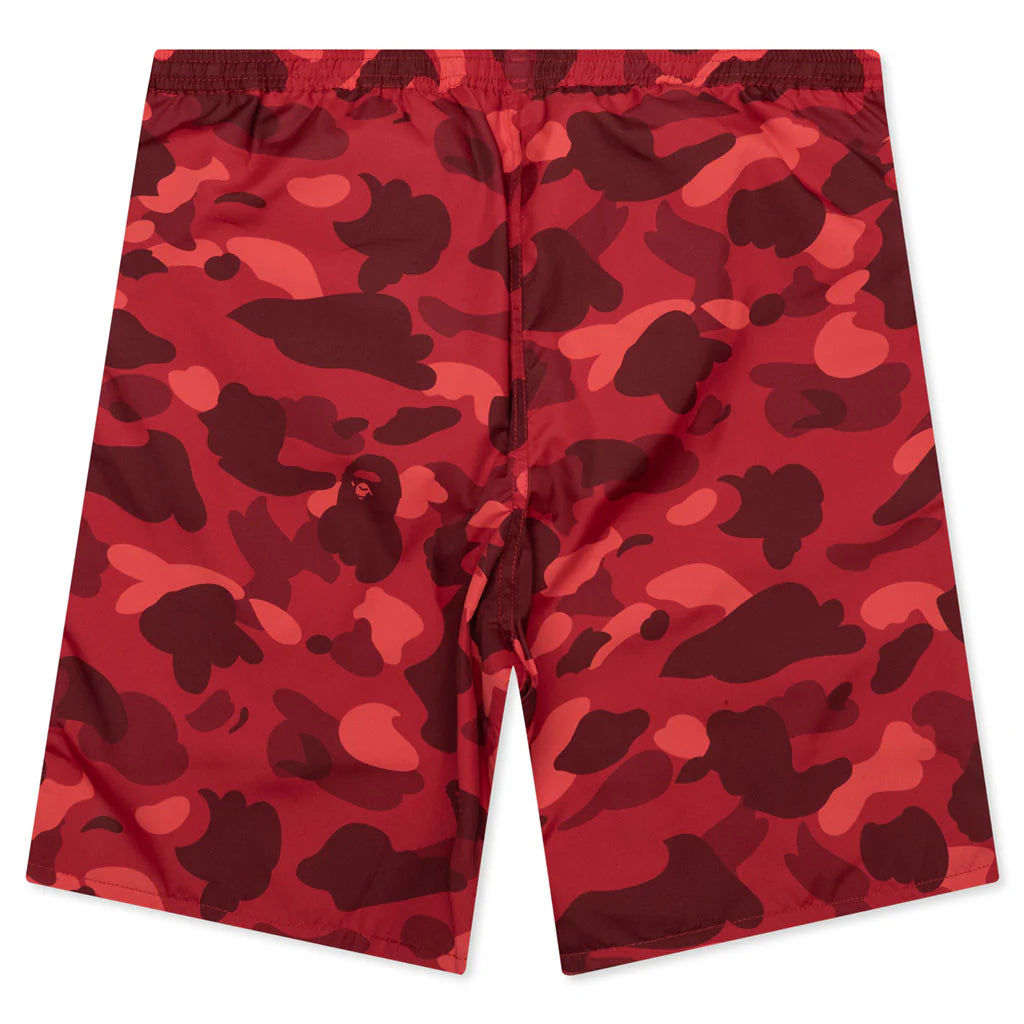 Color Camo Shark Reversible Shorts Red