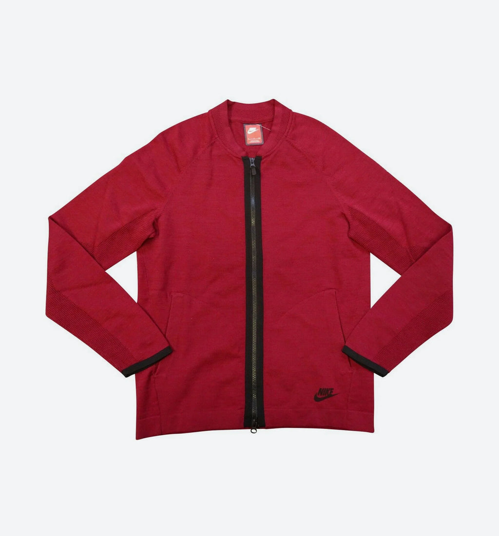 Sportswear Tech Knit Bomber Jacket Mens Team Red Black