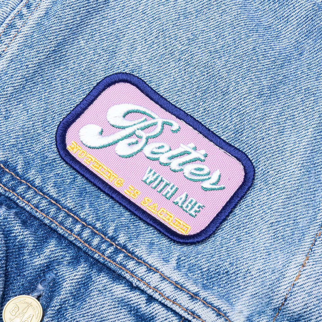 Charlatan Reversible Denim Baseball Jacket Indigo