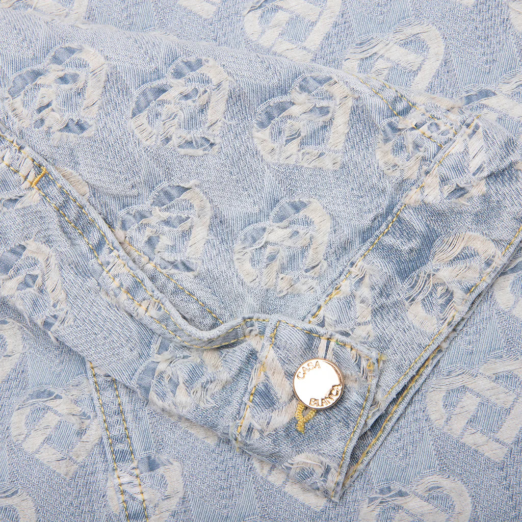 Jacquard Denim Jeans Washed Indigo
