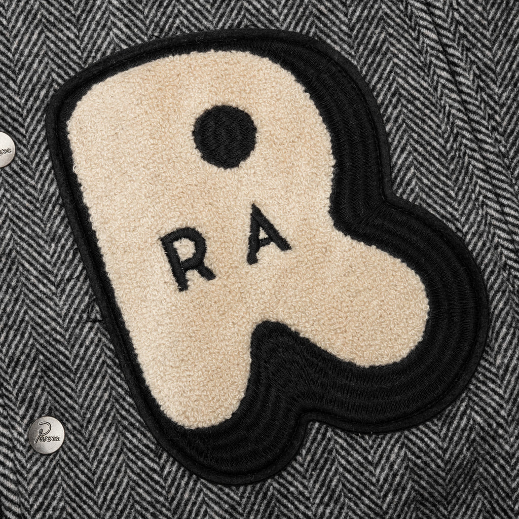 Rounded Par Varsity Jacket Dark Grey