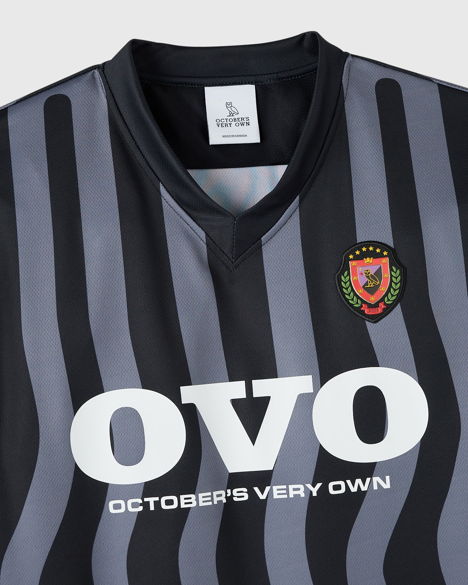 Stripe Soccer Jersey Black