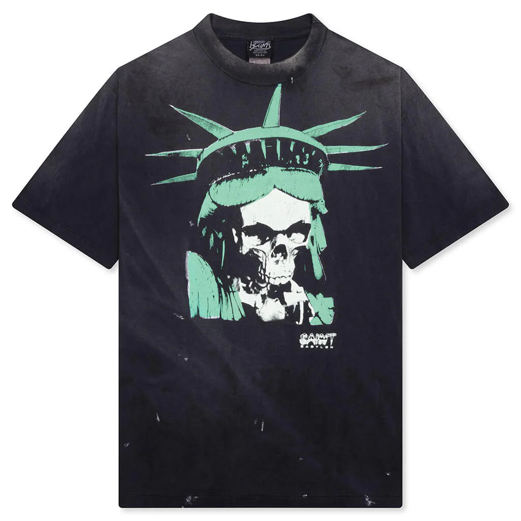 Saint M6 x Babylon Statue Skull S S Tee Black