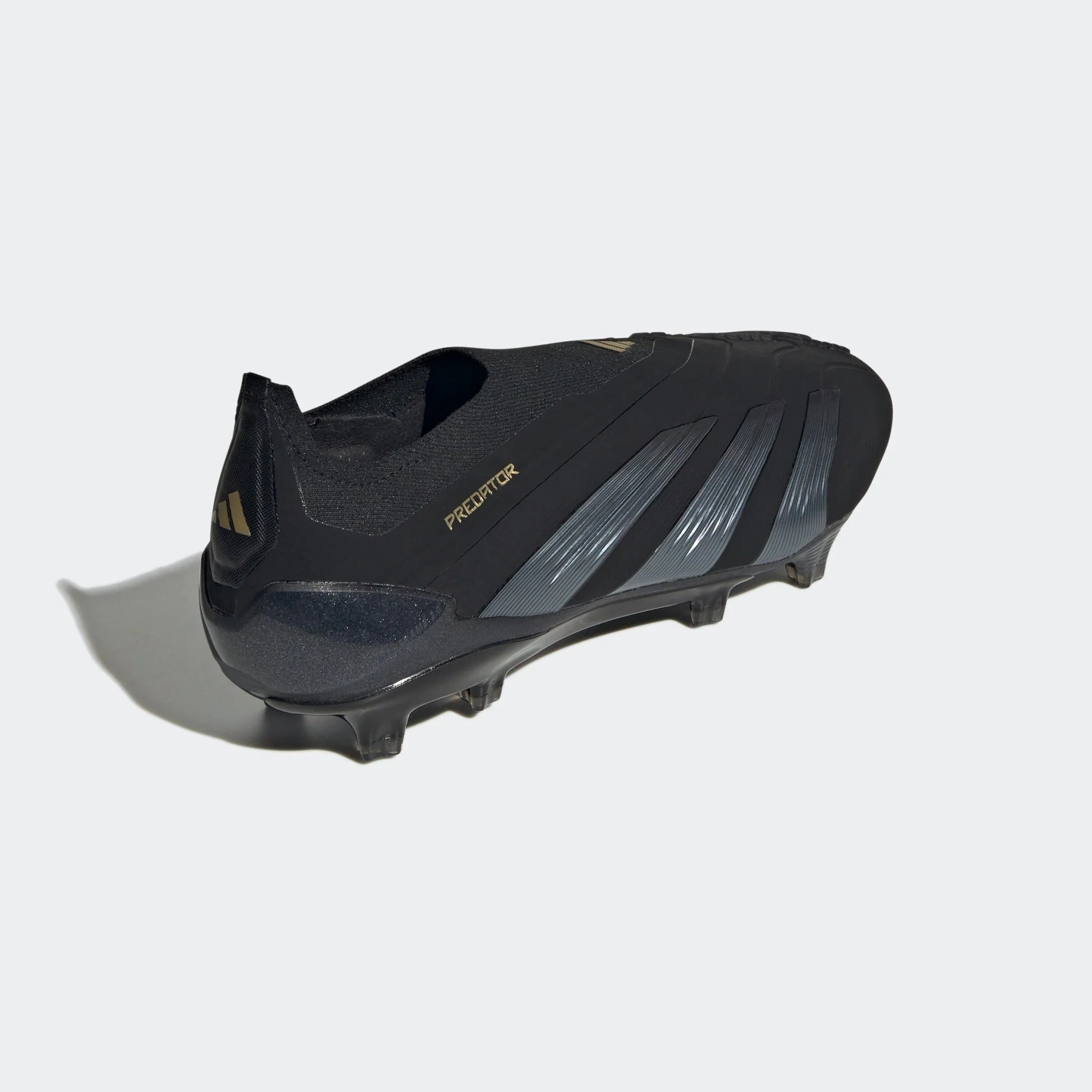 adidas Predator Elite Laceless FG Laceless Firm Ground Soccer Cleats Black Carbon Gold Metallic