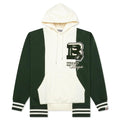 Badges Color Blocking Pullover Hoodie Ivory
