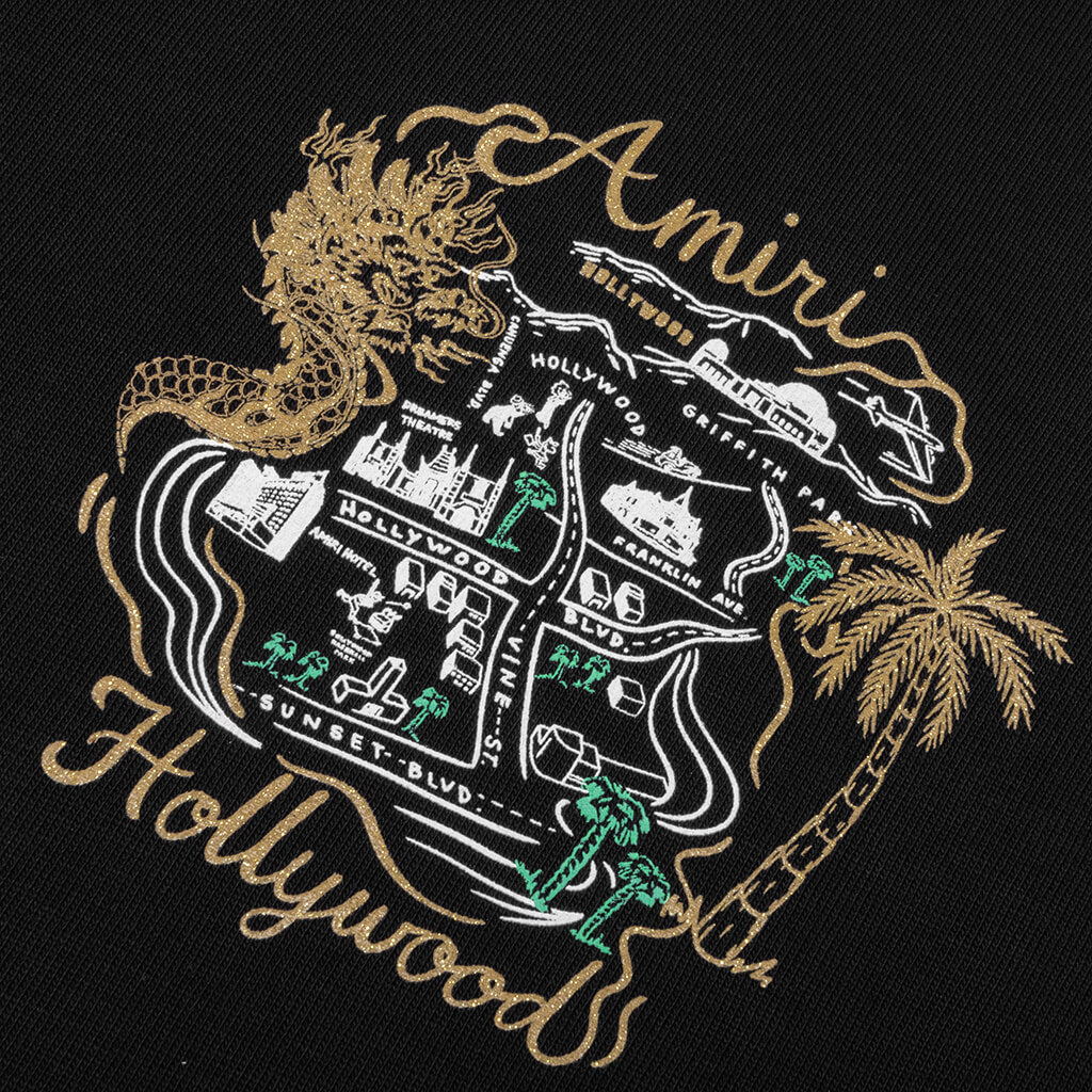 Amiri Hollywood Oversized Tee Black