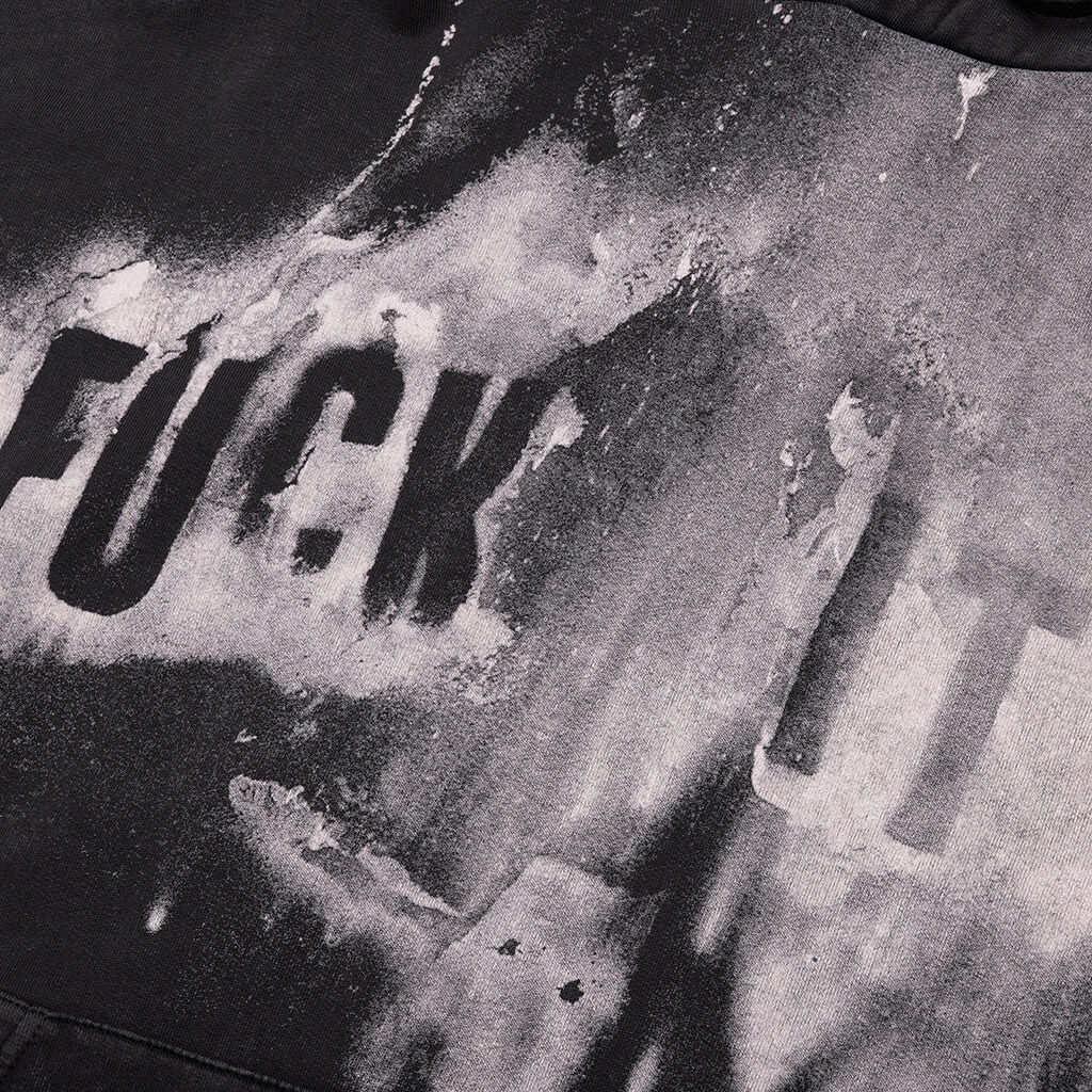 Mark Flood Oversized Graphic Hoodie Washed Black