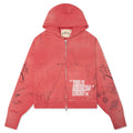 Time Capsule Zip Up Hoodie Faded Red