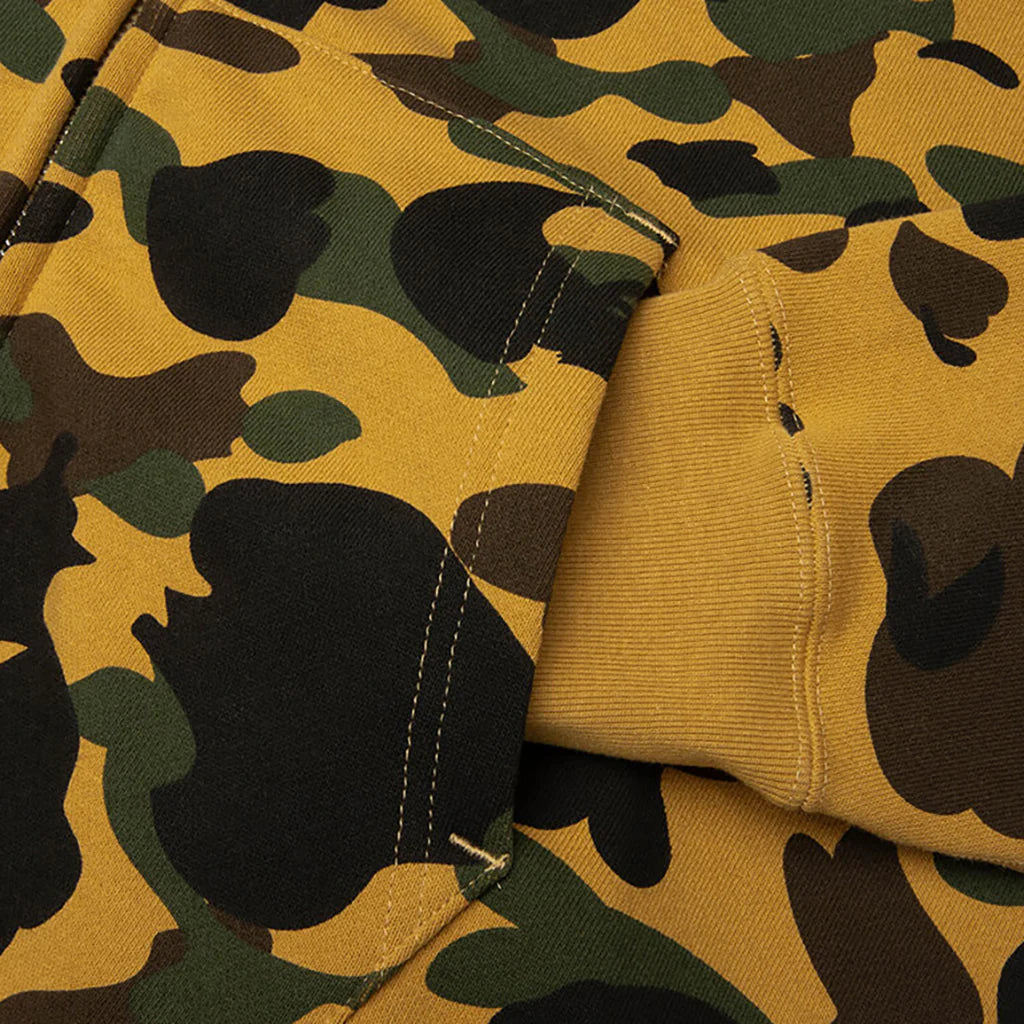 1st Camo Shark Full Zip Hoodie Yellow