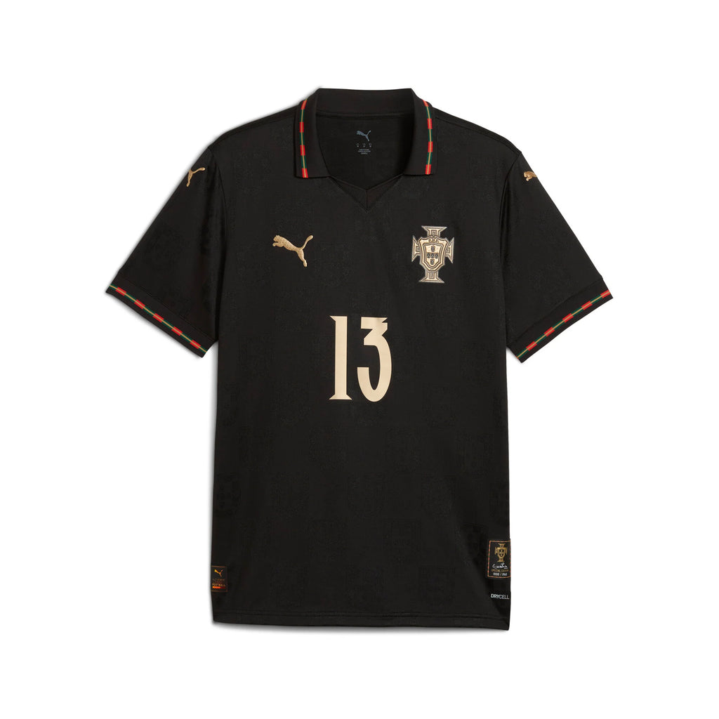 PUMA Portugal SE Authentic W BOX Mens Soccer Jersey 26 Black Gold
