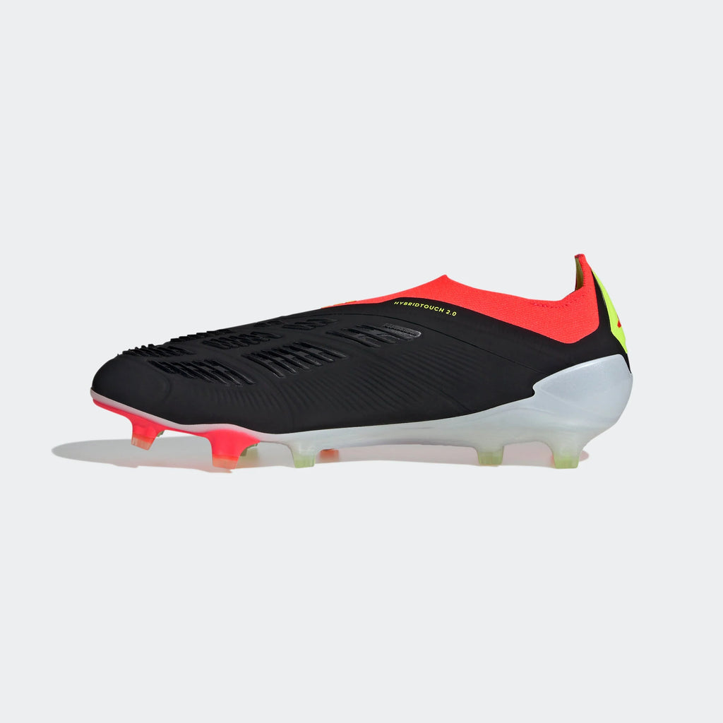 adidas Predator Elite Laceless FG Firm Ground Soccer Cleats Black White Solar Red