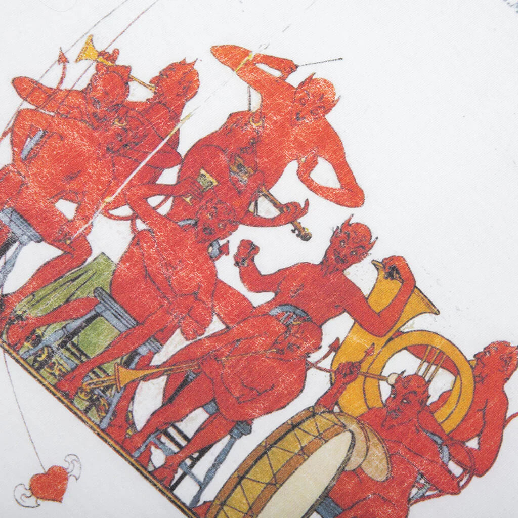 Devil Band T Shirt Vintage White