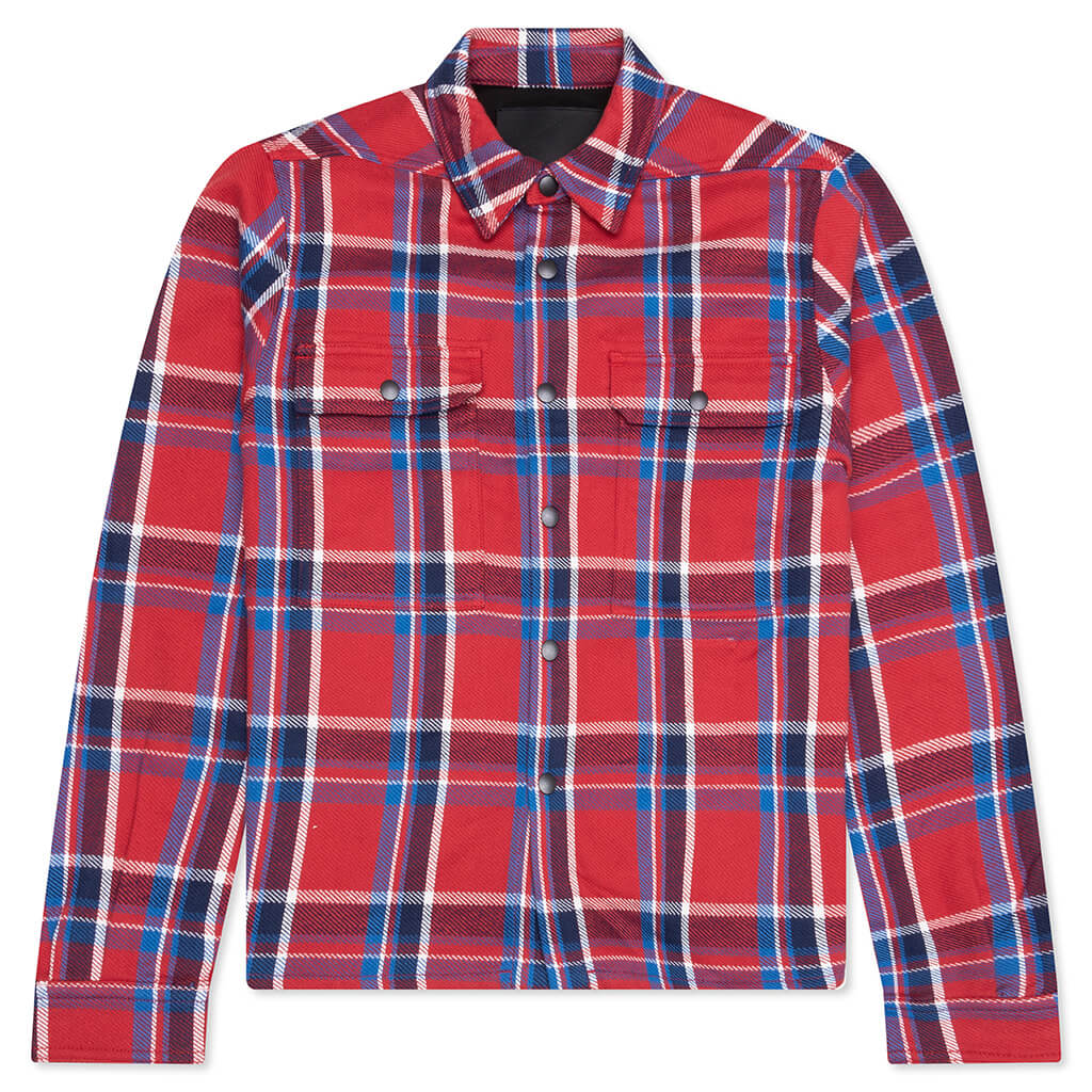Cropped Outershirt Red Plaid