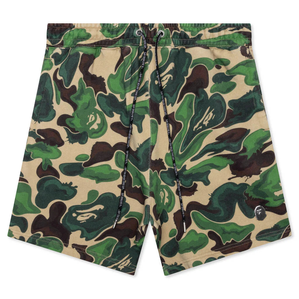 Bape Art Camo Sweat Shorts Green
