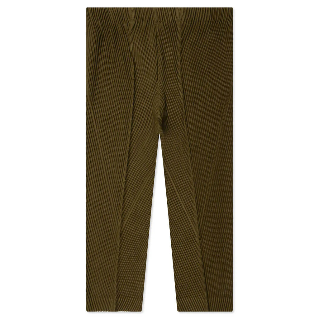 Pleats Bottoms Olive Khaki